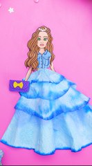 Robe De Très Petite Poupée – Papier Mâché Et Cire – Occasion