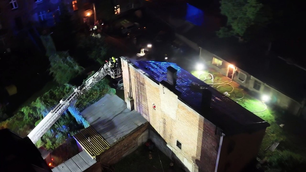 Pożar kamienicy przy ul. Pułaskiego w Grudziądzu