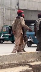 Labor running in the road