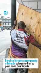Beryl se fortalece nuevamente a huracán categoría 4 en su paso hacia San Vicente