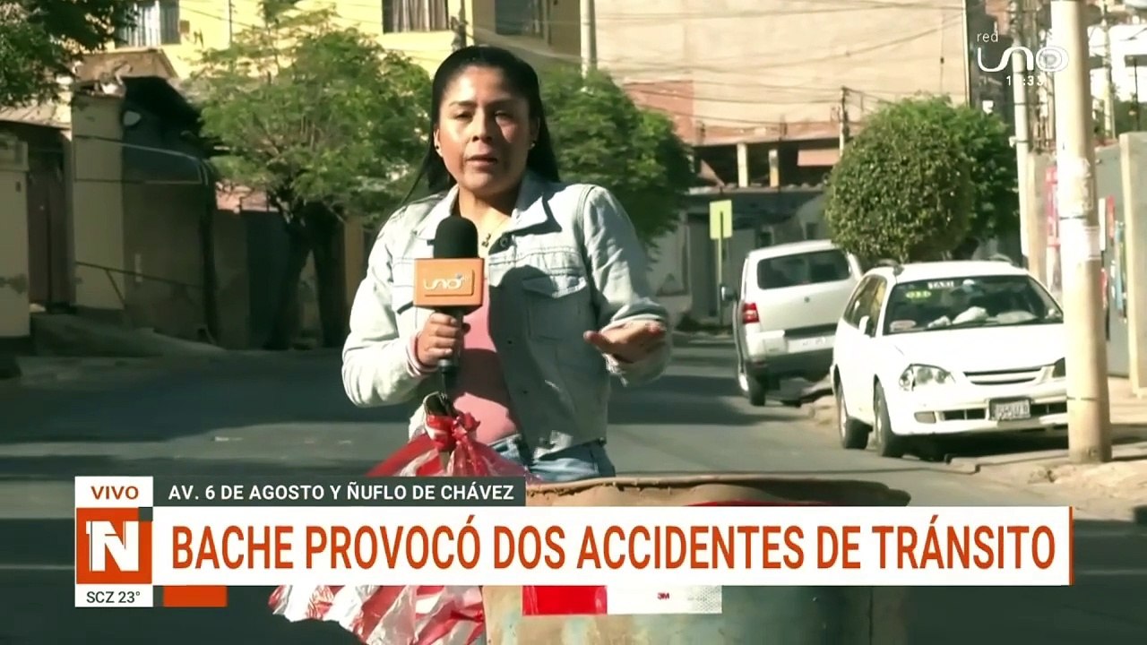 Bache causa accidente en la vía