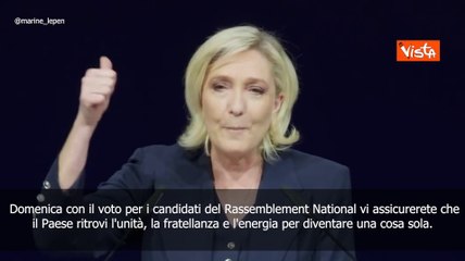 Le Pen (RN): "Votateci, nessun francese perder? i diritti ma ne acquister? di nuovi"