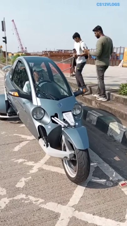 Amazing bike like luxury car ,RARE CARVER ONE EV SPOTTED IN MUMBAI #SHORTS#INDIA#MUMBAI#CARVERONE#SUPERCARS#CARS#EV#RARE#RARECARS