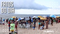 Movimento é intenso na praia Grande em Outeiro às vésperas do início de julho