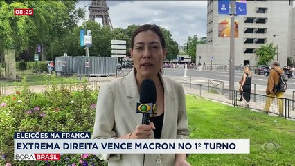 Extrema-direita vence Macron no 1º turno das eleições na França
