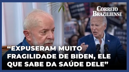 LULA VÊ 'FRAGILIDADE' EM BIDEN, MAS DIZ QUE DECISÃO DE DESISTIR CABE A ELE