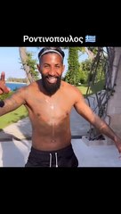 BRAZILIAN PALYER (RODINEI) VIBING WITH GREEK SONGS