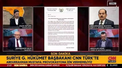 Suriye Geçici Hükümeti Başbakanı: Türk halkından özür diliyorum