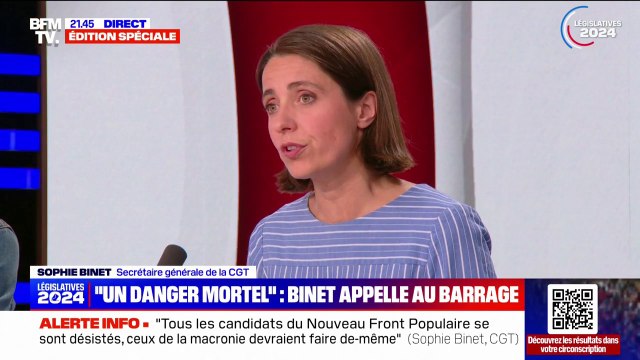 Sophie Binet (CGT): Tout le monde sait très bien que Jean-Luc Mélenchon ne sera pas Premier ministre, donc il faut arrêter de raconter n'importe quoi