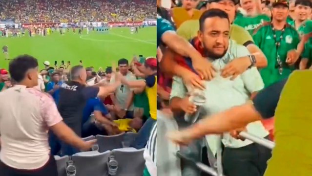 Aficionados de México y Ecuador llegan a los golpes tras la eliminación del Tri en Copa América