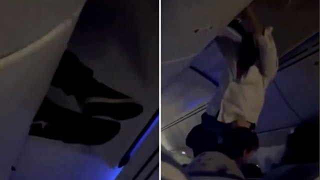 Unas fuertes turbulencias dejan a un pasajero en el maletero superior