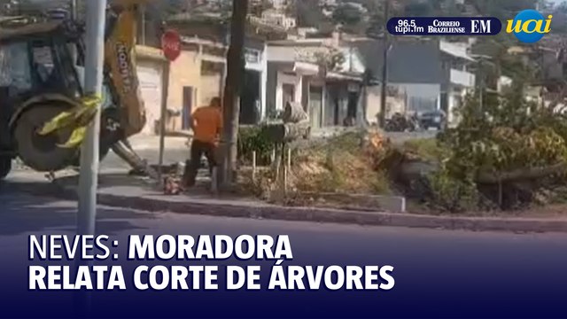 Inúmeras árvores são cortadas em avenida em Ribeirão das Neves , diz moradora