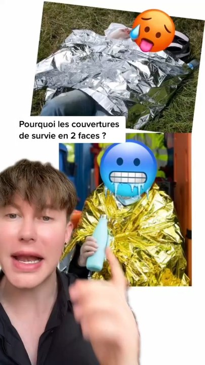 Les couvertures de survie ont deux faces utiles