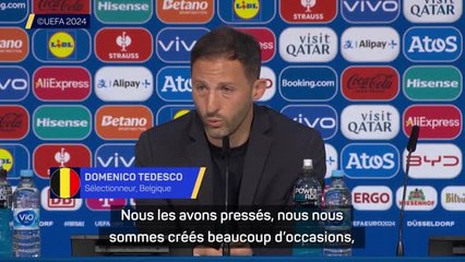 Belgique - Tedesco : “Lukaku 0 but, Doku, 0 but et 0 passe, c’est dommage, ils méritaient plus”