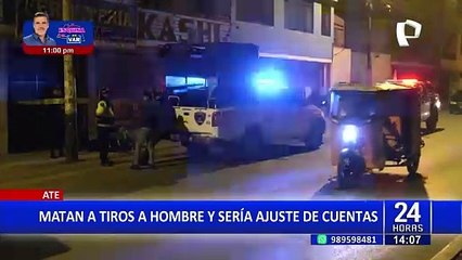 Sicarios asesinan a mototaxista cerca de su vivienda en Ate