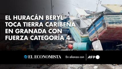 El huracán Beryl toca tierra caribeña en Granada con fuerza categoría 4