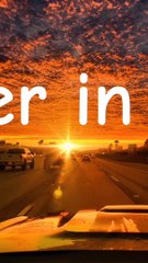 Summer in Dubai sunset view