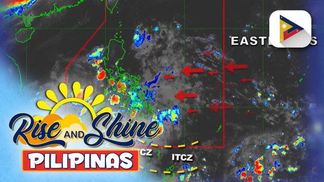 ITCZ, magdudulot ng pag-ulan sa Palawan at Southern Mindanao; Easterlies, magpapaulan sa Aurora, Quezon, Bicol Region, at Eastern Visayas