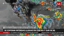 Fuertes lluvias en el centro y sur de Nuevo León por depresión tropical Tres, alerta Conagua