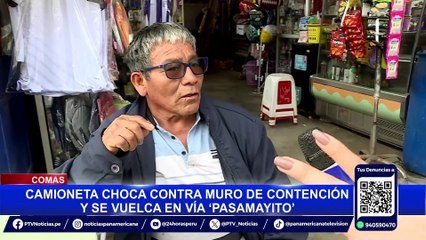 Accidente en Pasamayito: chofer y copiloto de furgoneta se recuperan en Hospital Sergio Bernales