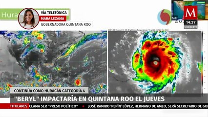 Quintana Roo ya toma precauciones para el arribo del huracán Beryl