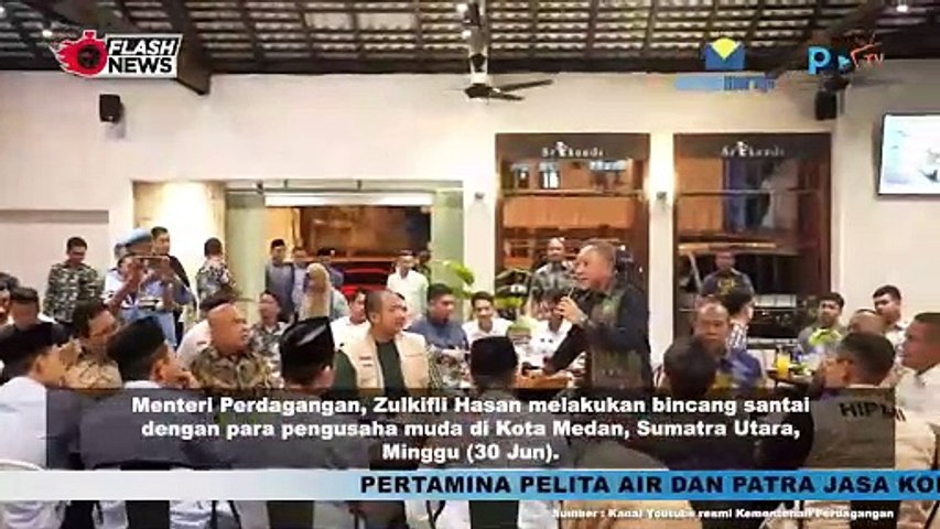 Mendag Zulkifli Hasan Bincang Santai Bersama Pengusaha Muda di Medan