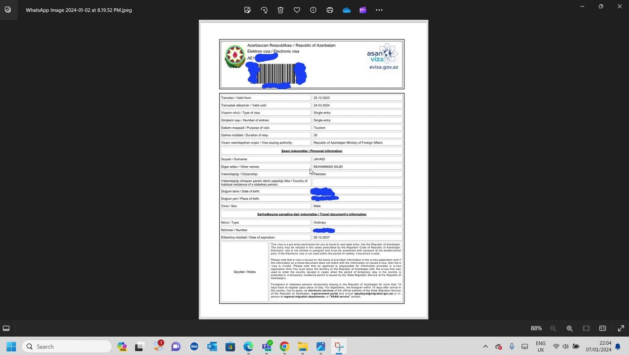 How to apply visit visa for Azerbaijan, evisa within three hours