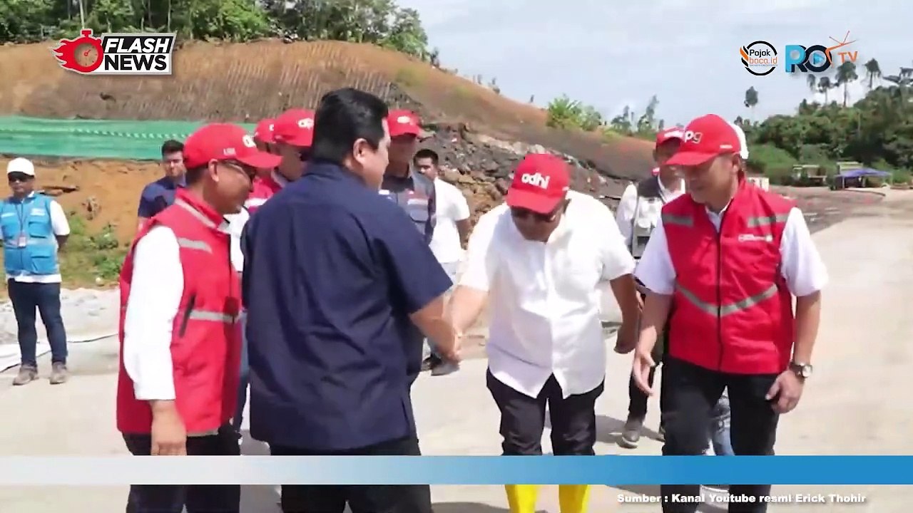 Menteri BUMN Eric Thohir Tinjau Pembangunan Training Center PSSI Di IKN
