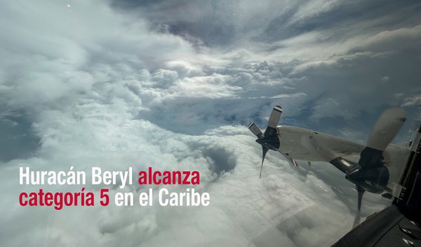 Huracán Beryl alcanza categoría 5 en el Caribe