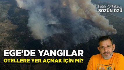 EGE’DE YANGINLAR OTELLERE YER AÇMAK İÇİN Mİ? KUŞADASINDAKİ YANGIN UZAYDAN GÖRÜNTÜLENDİ!