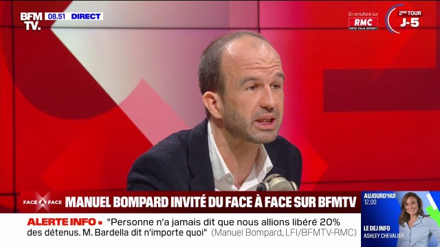 Nouveau Front populaire: pour Manuel Bompard, le choix du Premier ministre doit se faire en accord avec toutes les composantes