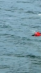 A Coast Guard MH-65 dolphin helicopter crew from A