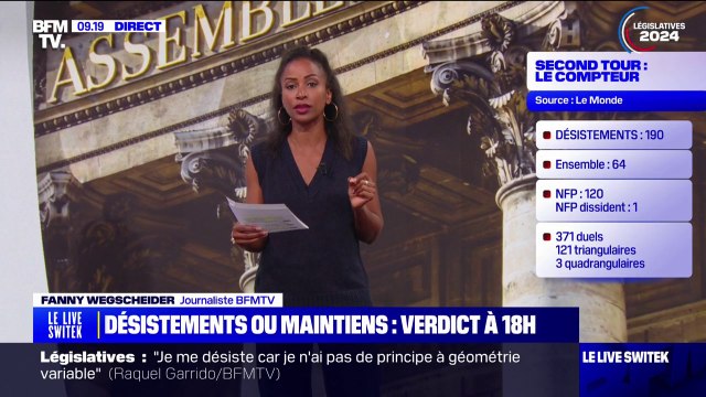 Législatives: 190 désistements comptabilisés à ce stade pour le second tour