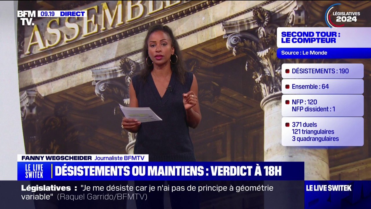Législatives: 190 désistements comptabilisés à ce stade pour le second tour