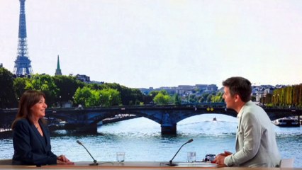 La maire de Paris Anne Hidalgo annonce qu’elle se baignera dans la Seine "après le 14 juillet et avant les Jeux Olympiques": "Emmanuel Macron est le bienvenu !" - Regardez
