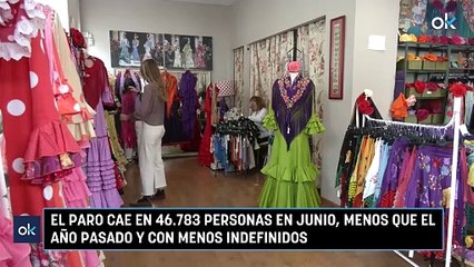 El paro cae en 46.783 personas en junio, menos que el año pasado y con menos indefinidos
