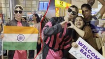 K-POP Singer Aoora Waves The INDIAN Flag With Honour At Mumbai Airport!