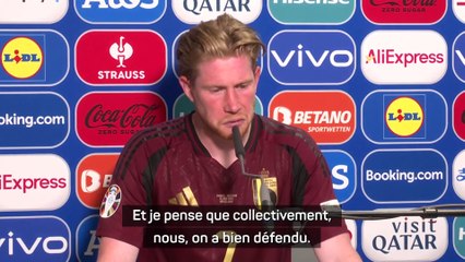 De Bruyne : “Encaisser ce but comme ça, c’est décevant”