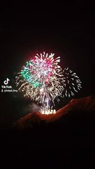 Hatta fire works on hills