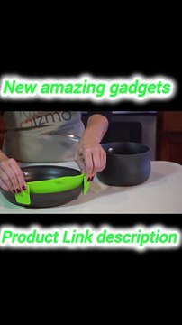 Kitchen Gizmo Snap N' Strain - Silicone Clip-On Colander, Heat Resistant Drainer for Vegetables and Pasta Noodles, Kitchen Gadgets for Bowl, Pots, and Pans - Essential Home Cooking Tools - GreyVisit