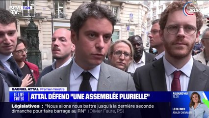 Législatives: Gabriel Attal défend "une Assemblée plurielle"