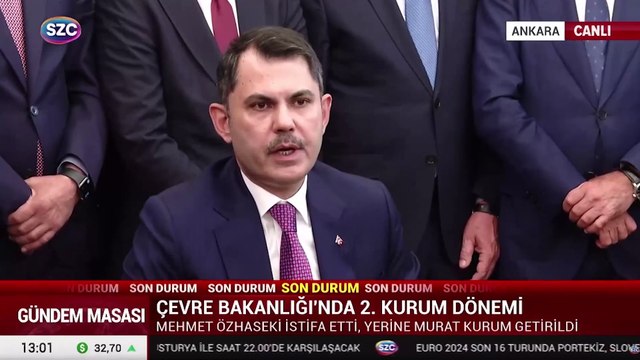 Murat Kurum görevi Mehmet Özhaseki'den devraldı