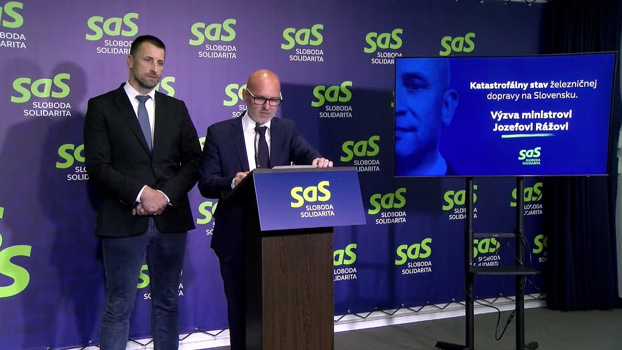 ZÁZNAM: SaS: Vyzývame Ráža, aby riešil žalostný stav železničnej dopravy