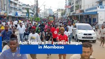 Anti-Finance Bill protests begin in Mombasa