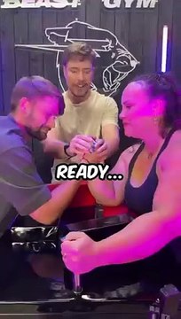 MrBeast Can You Beat A Girl In Arm Wrestling?