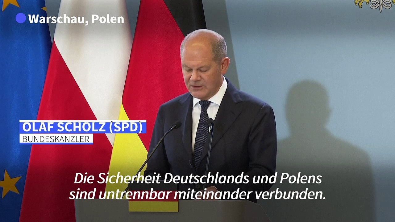 Scholz: 'Die Sicherheit Polens ist auch Deutschlands Sicherheit'