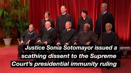 Justice Sotomayor Unveils Scathing Dissent To Immunity Decision, Says President Can Now "Assassinate Political Rival"