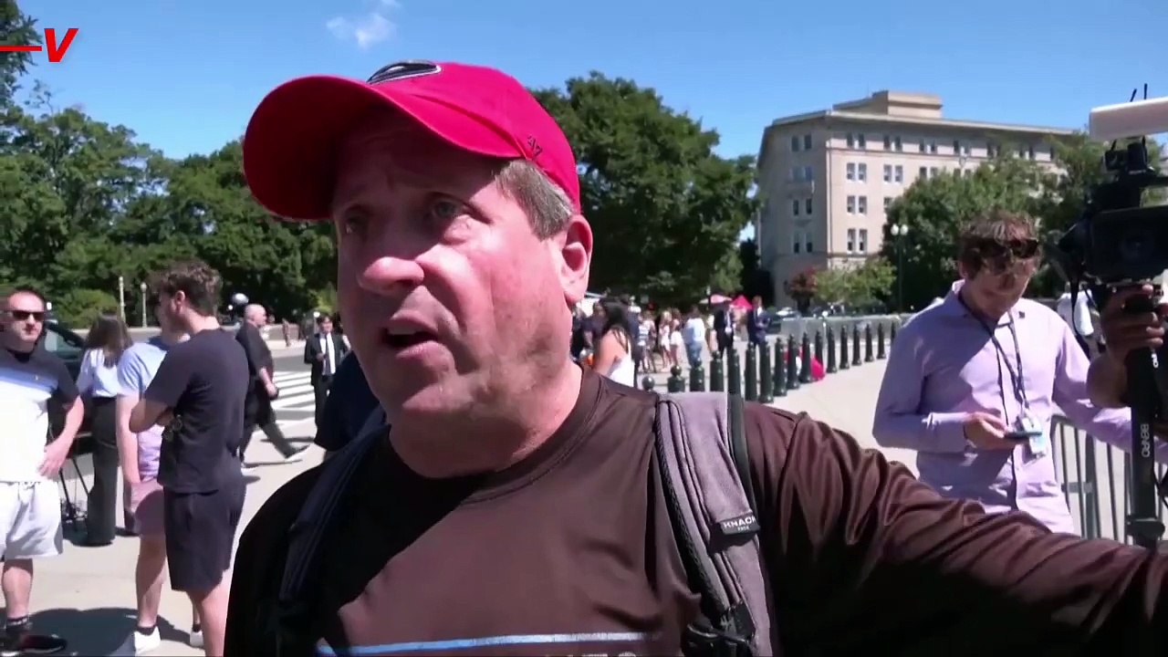 Trump Critics Protest Outside Supreme Court Building After Presidential Immunity Decision