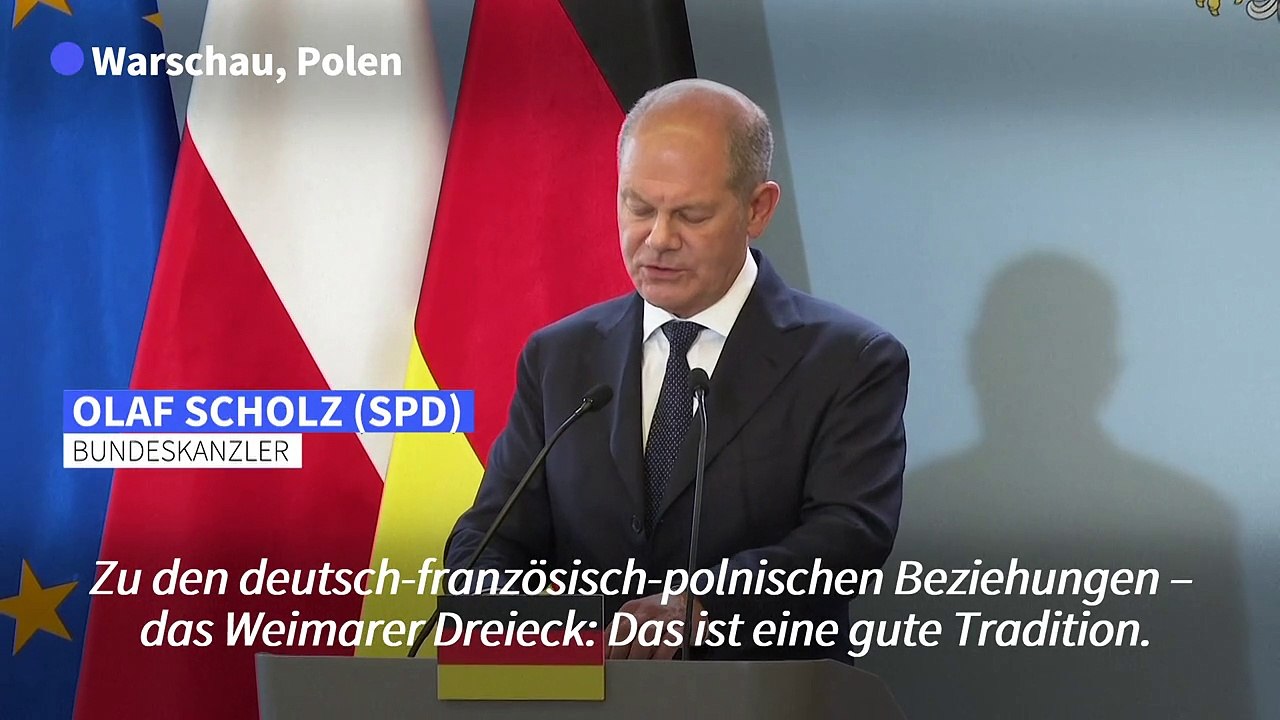 Scholz: Deutschland, Frankreich und Polen werden weiter gut zusammenarbeiten