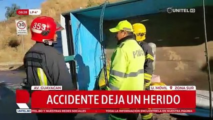 Camión vuelca en plena vía en Cochabamba y deja al menos dos heridos, hubo derrame de combustible